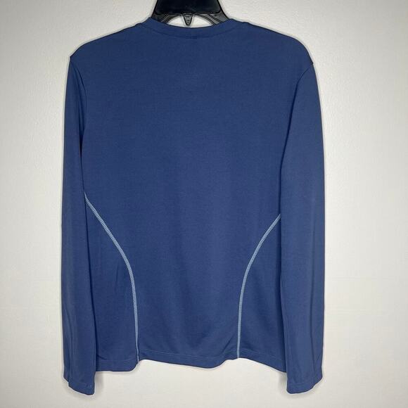 Nike Women's Performance Base Layer Long Sleeve T Shirt Size Large Blue Ski Snow - Picture 5 of 7